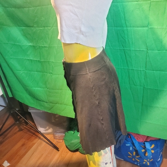 Le Chateau Small Skirt Button Downs Vintage Black Gray - Picture 3 of 6